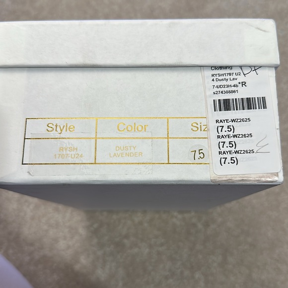 NEW RAYE Kloe Heel in Dusty Lavender SANDAL STRAPS FLORAL OPEN TOE PURPLE KITTEN - Picture 7 of 7